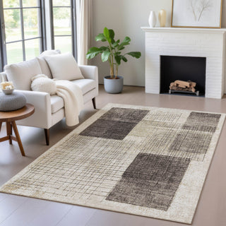 Piper Looms Chantille Geometric ACN2112 Brown Machine Washable Area Rug Lifestyle Image Feature