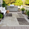 Piper Looms Chantille Geometric ACN2112 Brown Machine Washable Area Rug Outdoor Lifestyle Image Feature