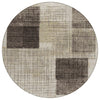 Piper Looms Chantille Geometric ACN2112 Brown Machine Washable Area Rug Round Main Image