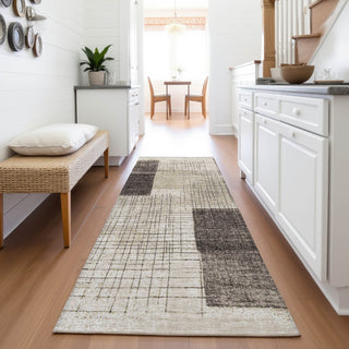 Piper Looms Chantille Geometric ACN2112 Brown Machine Washable Area Rug Runner Lifestyle Image Feature