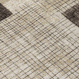 Piper Looms Chantille Geometric ACN2112 Brown Machine Washable Area Rug Swatch Image