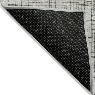 Piper Looms Chantille Geometric ACN2112 Ivory Machine Washable Area Rug Backing Image