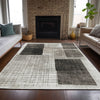 Piper Looms Chantille Geometric ACN2112 Ivory Machine Washable Area Rug Lifestyle Image Feature