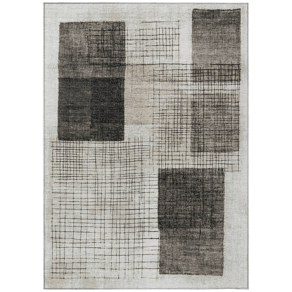 Piper Looms Chantille Geometric ACN2112 Ivory Machine Washable Area Rug main image