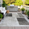 Piper Looms Chantille Geometric ACN2112 Ivory Machine Washable Area Rug Outdoor Lifestyle Image Feature