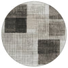 Piper Looms Chantille Geometric ACN2112 Ivory Machine Washable Area Rug Round Main Image
