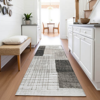 Piper Looms Chantille Geometric ACN2112 Ivory Machine Washable Area Rug Runner Lifestyle Image Feature