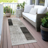 Piper Looms Chantille Geometric ACN2112 Ivory Machine Washable Area Rug Runner Outdoor Lifestyle Image Feature