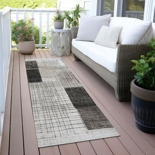 Piper Looms Chantille Geometric ACN2112 Ivory Machine Washable Area Rug Runner Outdoor Lifestyle Image Feature
