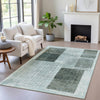Piper Looms Chantille Geometric ACN2112 Teal Machine Washable Area Rug Lifestyle Image Feature