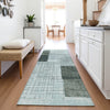 Piper Looms Chantille Geometric ACN2112 Teal Machine Washable Area Rug Runner Lifestyle Image Feature