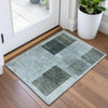 Piper Looms Chantille Geometric ACN2112 Teal Machine Washable Area Rug Scatter Lifestyle Image Feature