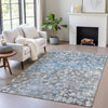 Piper Looms Chantille Abstract ACN2113 Blue Machine Washable Area Rug Lifestyle Image Feature