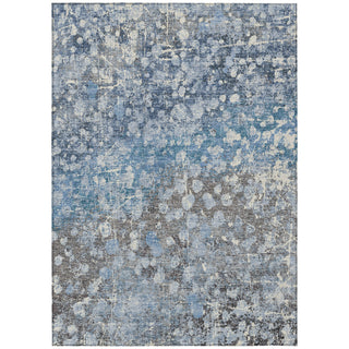 Piper Looms Chantille Abstract ACN2113 Blue Machine Washable Area Rug main image