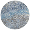 Piper Looms Chantille Abstract ACN2113 Blue Machine Washable Area Rug Round Main Image