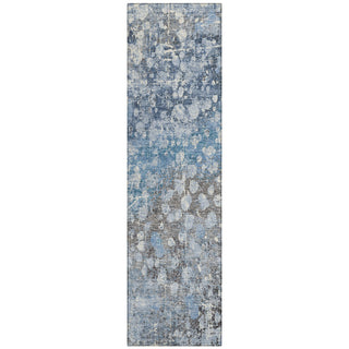 Piper Looms Chantille Abstract ACN2113 Blue Machine Washable Area Rug Runner Main Image