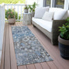 Piper Looms Chantille Abstract ACN2113 Blue Machine Washable Area Rug Runner Outdoor Lifestyle Image Feature