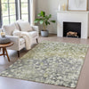 Piper Looms Chantille Abstract ACN2113 Olive Machine Washable Area Rug Lifestyle Image Feature