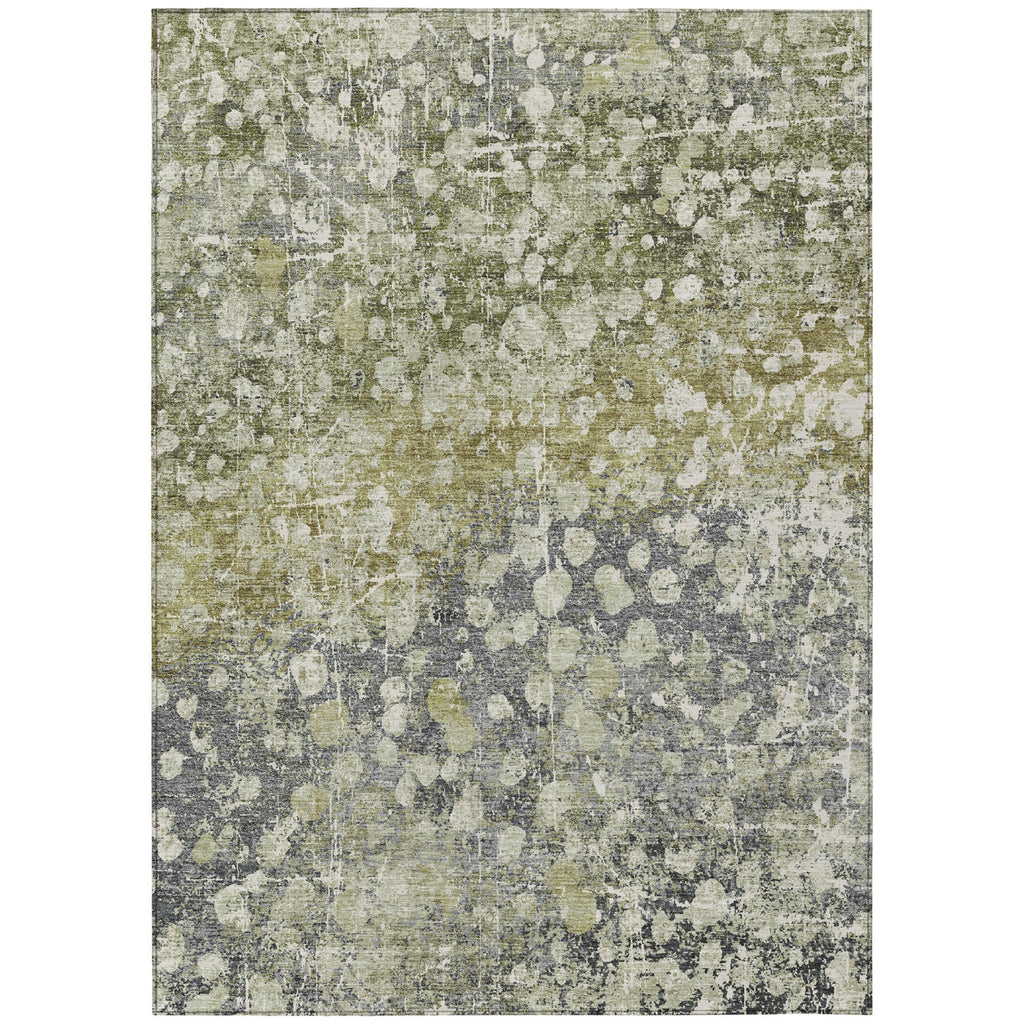 Piper Looms Chantille Abstract ACN2113 Olive Machine Washable Area Rug main image