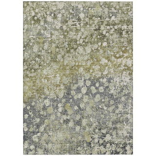 Piper Looms Chantille Abstract ACN2113 Olive Machine Washable Area Rug main image