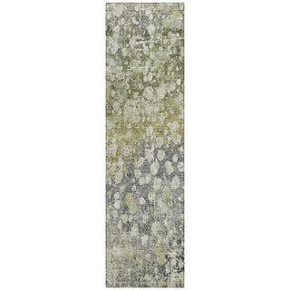 Piper Looms Chantille Abstract ACN2113 Olive Machine Washable Area Rug Runner Main Image