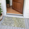 Piper Looms Chantille Abstract ACN2113 Olive Machine Washable Area Rug Scatter Outdoor Lifestyle Image Feature