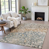 Piper Looms Chantille Abstract ACN2113 Putty Machine Washable Area Rug Lifestyle Image Feature