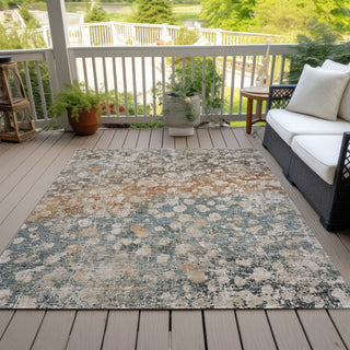 Piper Looms Chantille Abstract ACN2113 Putty Machine Washable Area Rug Outdoor Lifestyle Image Feature