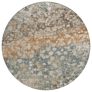 Piper Looms Chantille Abstract ACN2113 Putty Machine Washable Area Rug Round Main Image