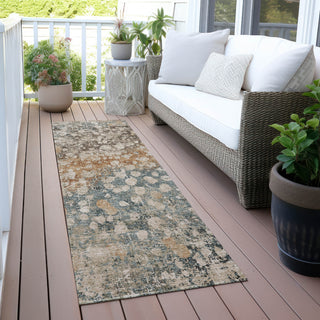 Piper Looms Chantille Abstract ACN2113 Putty Machine Washable Area Rug Runner Outdoor Lifestyle Image Feature