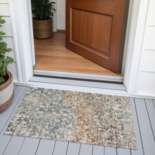 Piper Looms Chantille Abstract ACN2113 Putty Machine Washable Area Rug Scatter Outdoor Lifestyle Image Feature