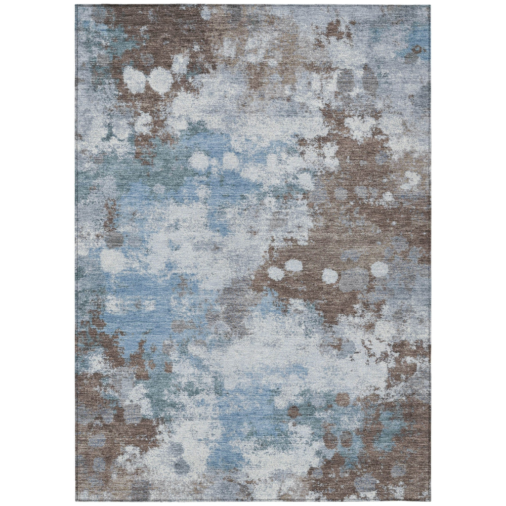 Piper Looms Chantille Abstract ACN2114 Brown Machine Washable Area Rug main image