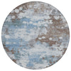 Piper Looms Chantille Abstract ACN2114 Brown Machine Washable Area Rug Round Main Image
