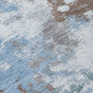 Piper Looms Chantille Abstract ACN2114 Brown Machine Washable Area Rug Swatch Image