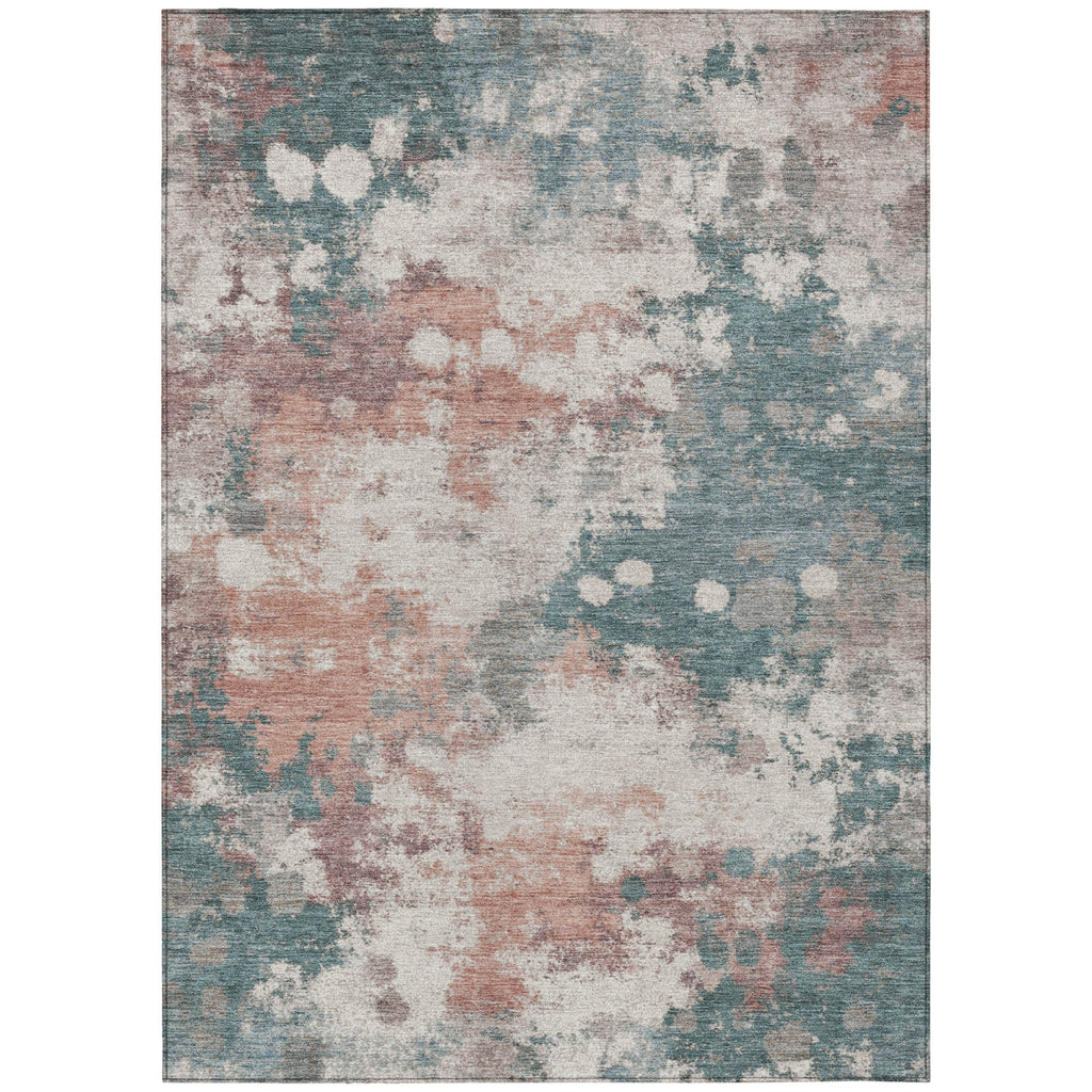 Piper Looms Chantille Abstract ACN2114 Coral Machine Washable Area Rug main image
