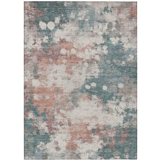 Piper Looms Chantille Abstract ACN2114 Coral Machine Washable Area Rug main image
