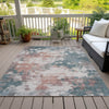 Piper Looms Chantille Abstract ACN2114 Coral Machine Washable Area Rug Outdoor Lifestyle Image Feature