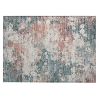 Piper Looms Chantille Abstract ACN2114 Coral Machine Washable Area Rug Scatter Main Image