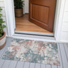 Piper Looms Chantille Abstract ACN2114 Coral Machine Washable Area Rug Scatter Outdoor Lifestyle Image Feature