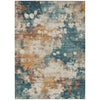 Piper Looms Chantille Abstract ACN2114 Teal Machine Washable Area Rug main image
