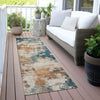 Piper Looms Chantille Abstract ACN2114 Teal Machine Washable Area Rug Runner Outdoor Lifestyle Image Feature