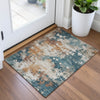 Piper Looms Chantille Abstract ACN2114 Teal Machine Washable Area Rug Scatter Lifestyle Image Feature