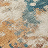 Piper Looms Chantille Abstract ACN2114 Teal Machine Washable Area Rug Swatch Image