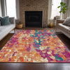 Piper Looms Chantille Abstract ACN2115 Blush Machine Washable Area Rug Lifestyle Image Feature