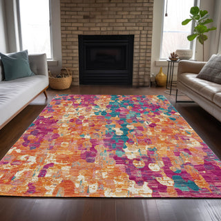 Piper Looms Chantille Abstract ACN2115 Blush Machine Washable Area Rug Lifestyle Image Feature