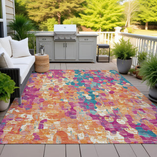 Piper Looms Chantille Abstract ACN2115 Blush Machine Washable Area Rug Outdoor Lifestyle Image Feature