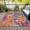 Piper Looms Chantille Abstract ACN2115 Blush Machine Washable Area Rug Outdoor Lifestyle Image Feature