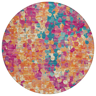 Piper Looms Chantille Abstract ACN2115 Blush Machine Washable Area Rug Round Main Image