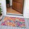 Piper Looms Chantille Abstract ACN2115 Blush Machine Washable Area Rug Scatter Outdoor Lifestyle Image Feature