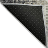 Piper Looms Chantille Geometric ACN2116 Black Machine Washable Area Rug Backing Image